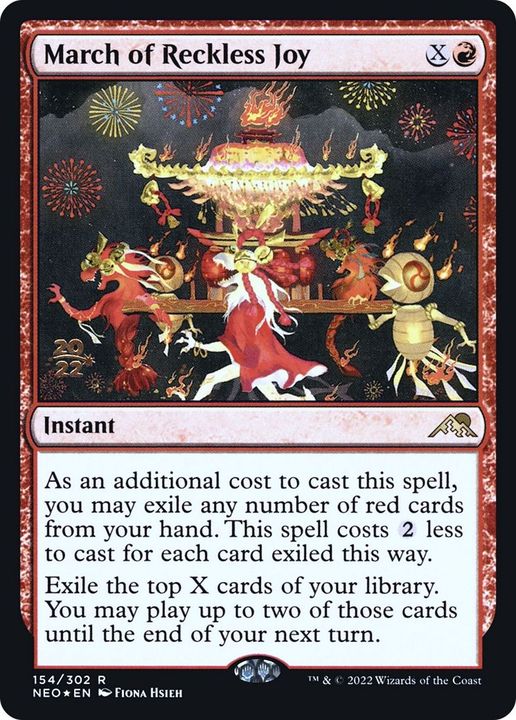 March of Reckless Joy in the group Magic the Gathering / Types / Colors / Red at Proxyprinters.com (40952)