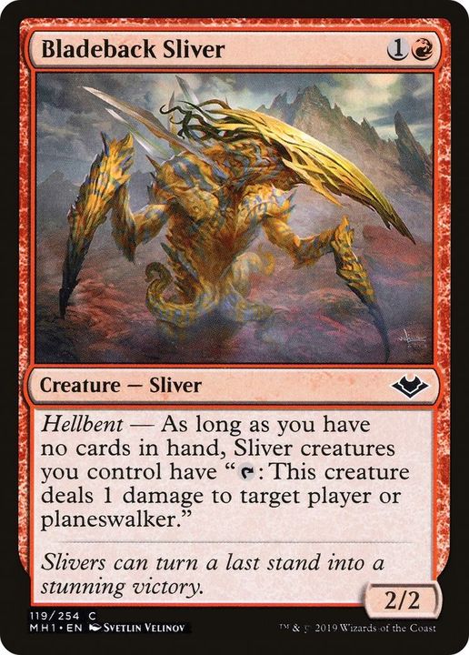 Bladeback Sliver in the group Magic the Gathering / Types / Colors / Red at Proxyprinters.com (41027)