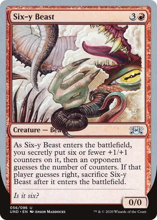 Six-y Beast in the group Magic the Gathering / Types / Colors / Red at Proxyprinters.com (41038)