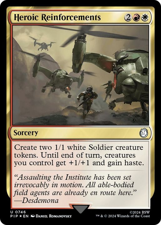 Heroic Reinforcements in the group Magic the Gathering / Types / Colors / Multicolors / R, W at Proxyprinters.com (41089)