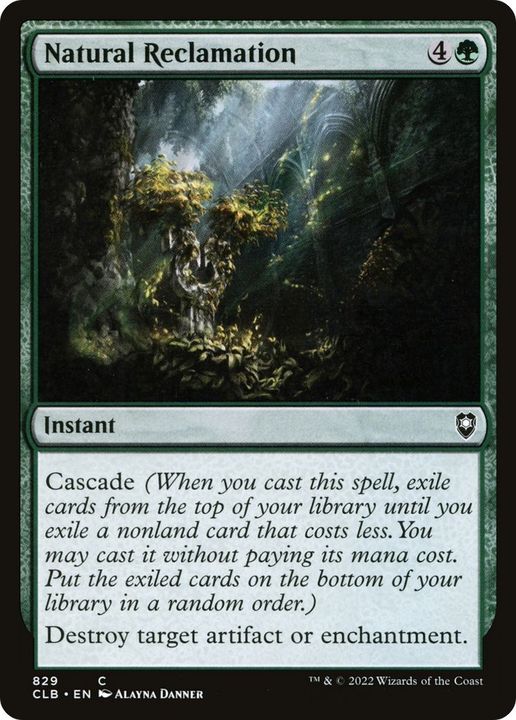 Natural Reclamation in the group Magic the Gathering / Types / Colors / Green at Proxyprinters.com (41150)