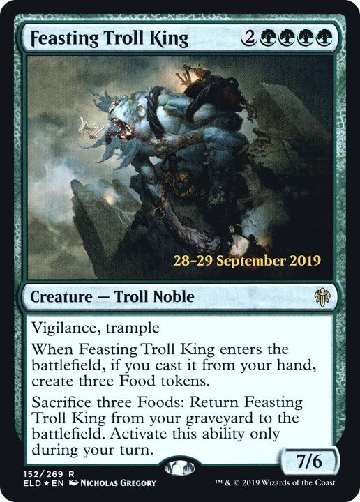 Feasting Troll King in the group Magic the Gathering / Sets / Throne of Eldraine Promos at Proxyprinters.com (41189)