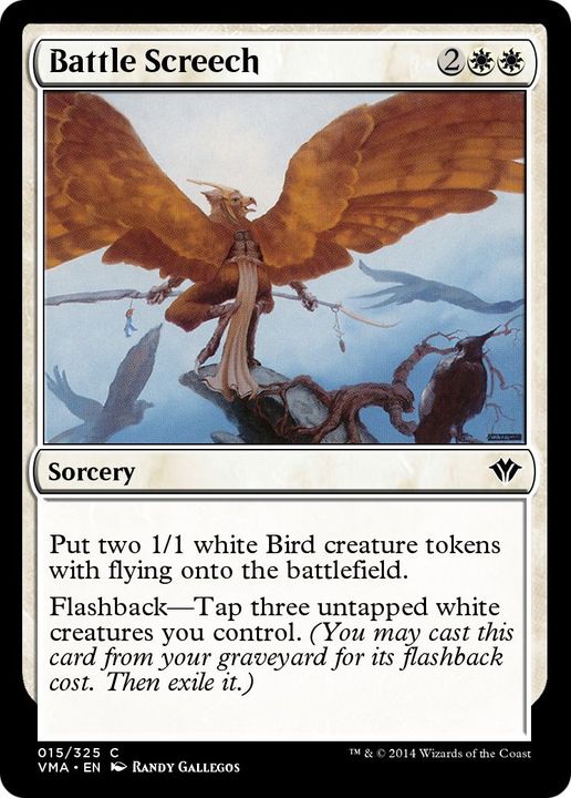 Battle Screech in the group Magic the Gathering / Types / Colors / White at Proxyprinters.com (41194)