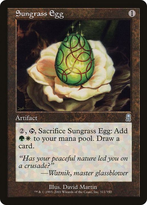 Sungrass Egg in the group Magic the Gathering / Types / Artifacts / Artifact at Proxyprinters.com (41210)