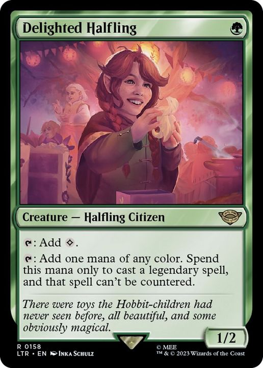 Delighted Halfling in the group Magic the Gathering / Sets / The Lord of the Rings: Tales of Middle-earth at Proxyprinters.com (41337)