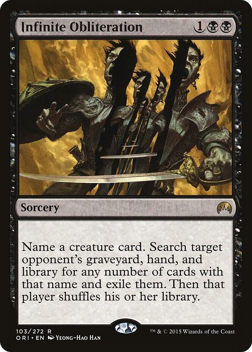 Infinite Obliteration in the group Magic the Gathering / Types / Colors / Black at Proxyprinters.com (41492)