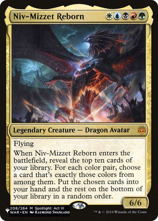 Niv-Mizzet Reborn in the group Magic the Gathering / Types / Colors / Multicolors / B, G, R, U, W at Proxyprinters.com (41507)