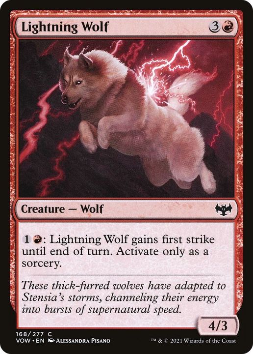 Lightning Wolf in the group Magic the Gathering / Types / Colors / Red at Proxyprinters.com (41622)