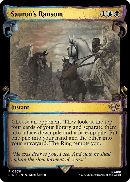 Sauron's Ransom in the group Magic the Gathering / Types / Colors / Multicolors / B, U at Proxyprinters.com (41659)