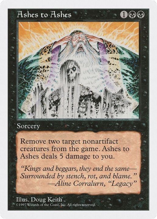 Ashes to Ashes in the group Magic the Gathering / Types / Colors / Black at Proxyprinters.com (41692)