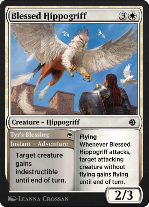 Blessed Hippogriff // Tyr's Blessing in the group Magic the Gathering / Types / Colors / White at Proxyprinters.com (41712)