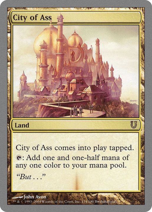 City of Ass in the group Magic the Gathering / Sets / Unhinged Promos at Proxyprinters.com (41766)