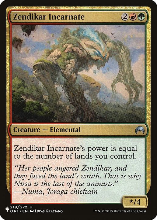 Zendikar Incarnate in the group Magic the Gathering / Types / Colors / Multicolors / G, R at Proxyprinters.com (41996)