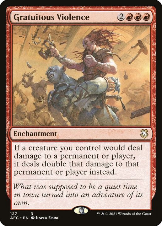 Gratuitous Violence in the group Magic the Gathering / Types / Enchantment / Enchantment at Proxyprinters.com (42206)