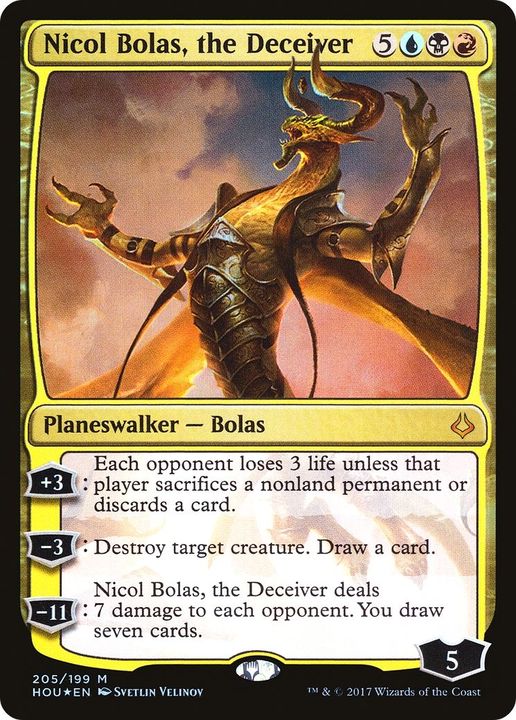 Nicol Bolas, the Deceiver in the group Magic the Gathering / Types / Colors / Multicolors / B, R, U at Proxyprinters.com (42409)