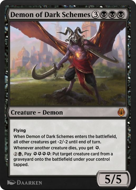 Demon of Dark Schemes in the group Magic the Gathering / Types / Colors / Black at Proxyprinters.com (42420)