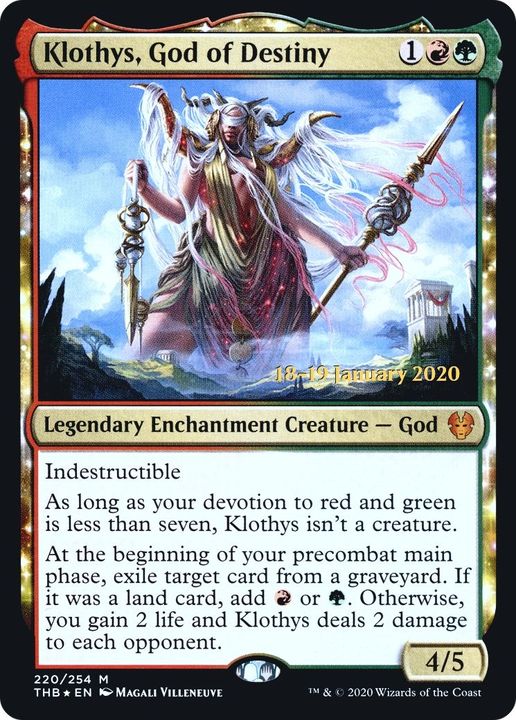 Klothys, God of Destiny in the group Magic the Gathering / Sets / Theros Beyond Death Promos at Proxyprinters.com (42452)