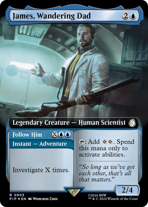 James, Wandering Dad // Follow Him in the group Magic the Gathering / Sets / Fallout at Proxyprinters.com (42473)