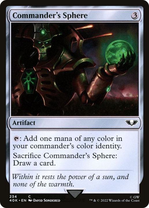 Commander's Sphere in the group Magic the Gathering / Sets / Warhammer 40,000 Tokens at Proxyprinters.com (42492)