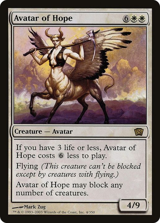 Avatar of Hope in the group Magic the Gathering / Types / Colors / White at Proxyprinters.com (42521)