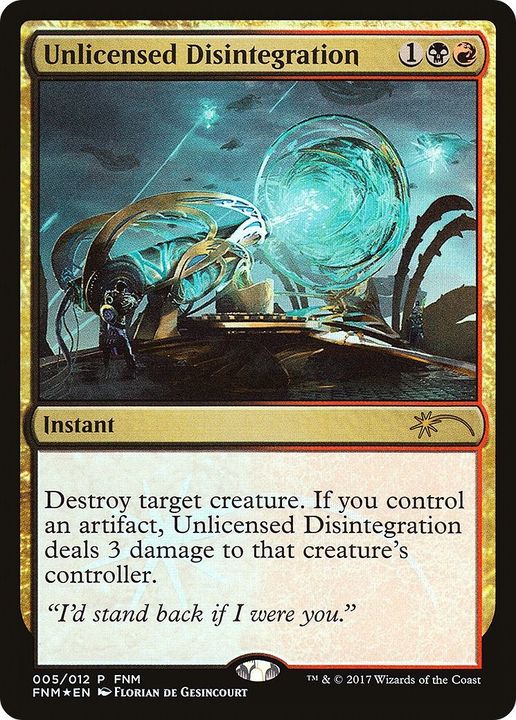 Unlicensed Disintegration in the group Magic the Gathering / Types / Colors / Multicolors / B, R at Proxyprinters.com (42531)