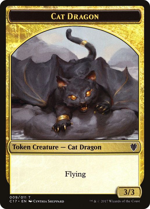 Cat Dragon in the group Magic the Gathering / Sets / Commander 2017 Tokens at Proxyprinters.com (42543)