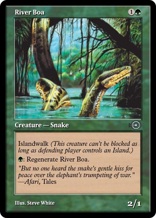 River Boa in the group Magic the Gathering / Types / Colors / Green at Proxyprinters.com (42636)