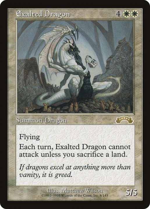 Exalted Dragon in the group Magic the Gathering / Types / Colors / White at Proxyprinters.com (42795)