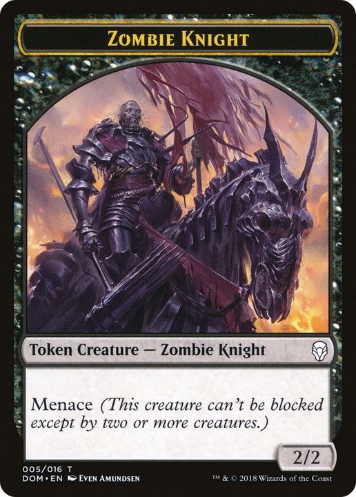 Zombie Knight in the group Magic the Gathering / Sets / Dominaria Tokens at Proxyprinters.com (4281)