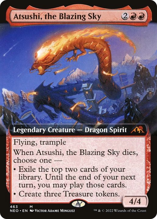 Atsushi, the Blazing Sky in the group Magic the Gathering / Sets / Kamigawa: Neon Dynasty at Proxyprinters.com (42859)