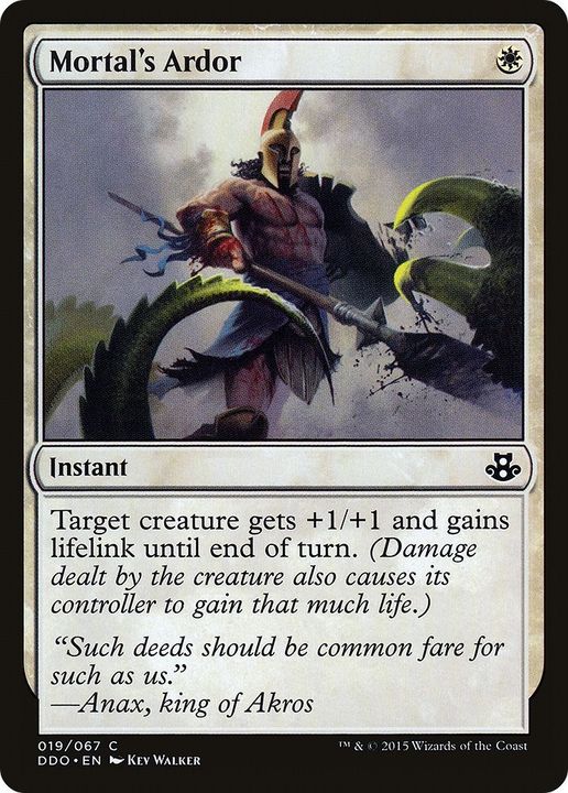 Mortal's Ardor in the group Magic the Gathering / Types / Colors / White at Proxyprinters.com (42866)