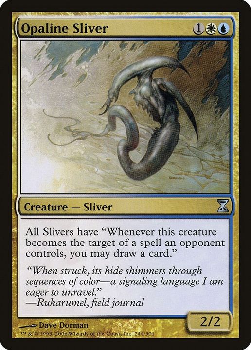 Opaline Sliver in the group Magic the Gathering / Types / Colors / Multicolors / U, W at Proxyprinters.com (42948)