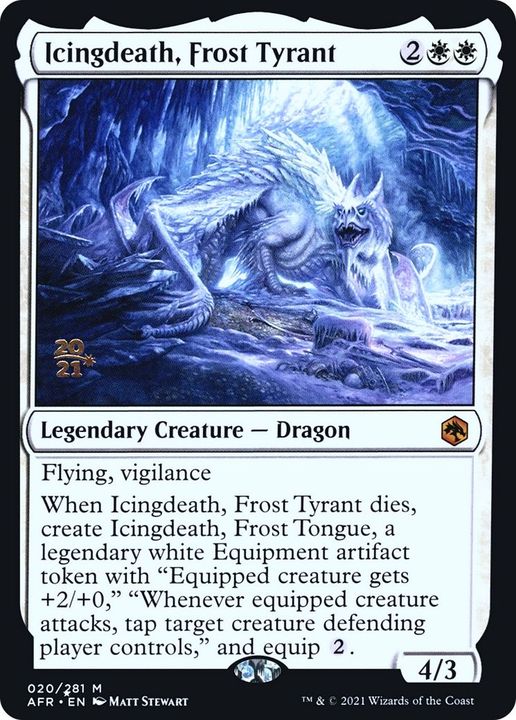 Icingdeath, Frost Tyrant in the group Magic the Gathering / Sets / Adventures in the Forgotten Realms Promos at Proxyprinters.com (42964)