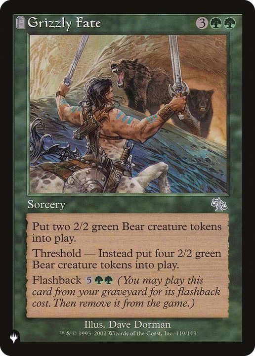 Grizzly Fate in the group Magic the Gathering / Types / Colors / Green at Proxyprinters.com (42999)