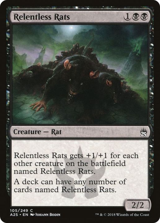 Relentless Rats in the group Magic the Gathering / Types / Colors / Black at Proxyprinters.com (43044)