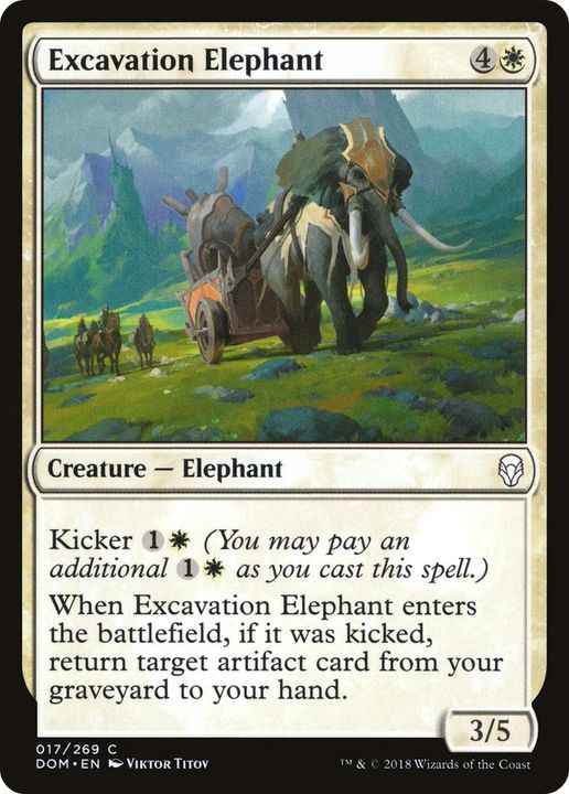 Excavation Elephant in the group Magic the Gathering / Types / Colors / White at Proxyprinters.com (43078)