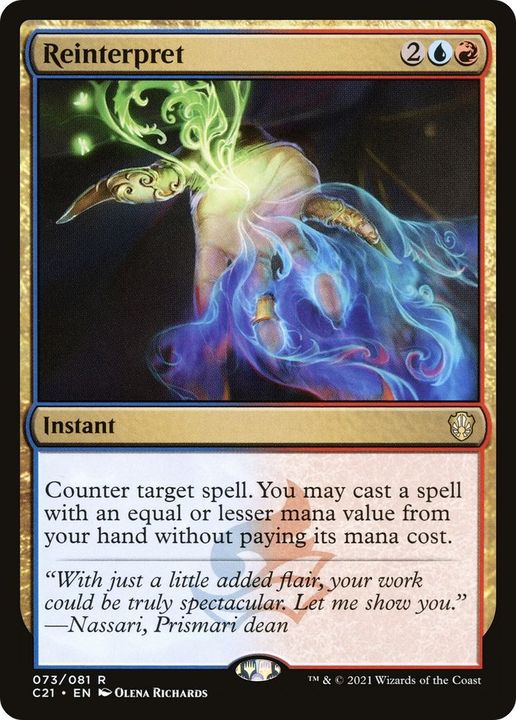 Reinterpret in the group Magic the Gathering / Types / Colors / Multicolors / R, U at Proxyprinters.com (43185)