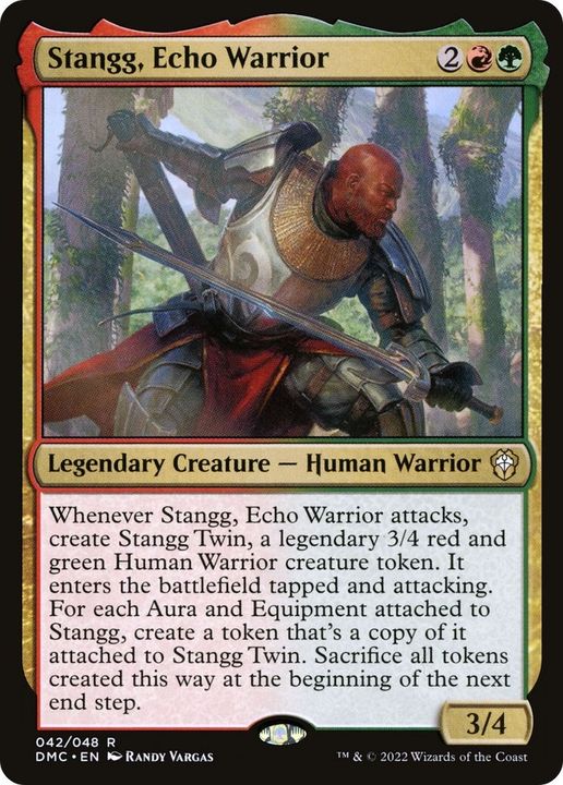 Stangg, Echo Warrior in the group Magic the Gathering / Types / Colors / Multicolors / G, R at Proxyprinters.com (43479)