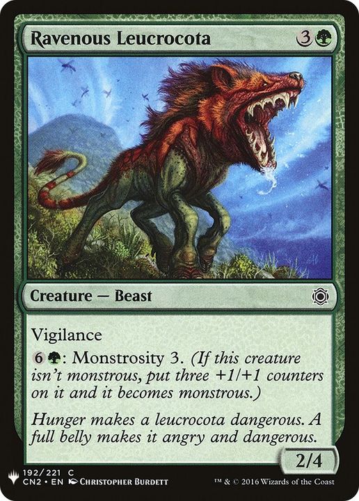 Ravenous Leucrocota in the group Magic the Gathering / Types / Colors / Green at Proxyprinters.com (43576)