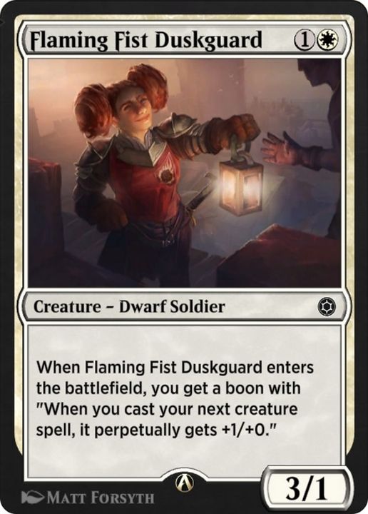 Flaming Fist Duskguard in the group Magic the Gathering / Types / Colors / White at Proxyprinters.com (43815)