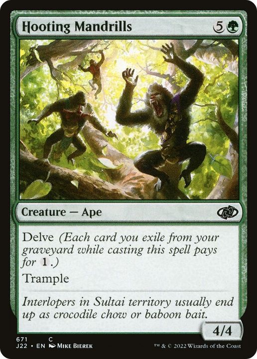 Hooting Mandrills in the group Magic the Gathering / Types / Colors / Green at Proxyprinters.com (43839)