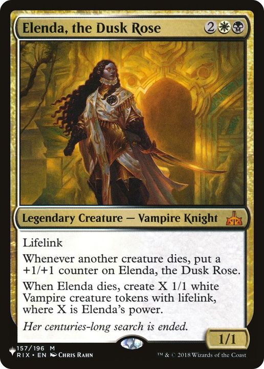 Elenda, the Dusk Rose in the group Magic the Gathering / Types / Colors / Multicolors / B, W at Proxyprinters.com (43874)