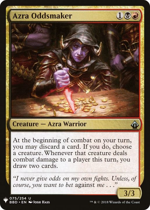 Azra Oddsmaker in the group Magic the Gathering / Types / Colors / Multicolors / B, R at Proxyprinters.com (43924)