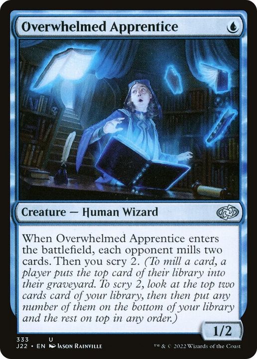 Overwhelmed Apprentice in the group Magic the Gathering / Types / Creatures / Wizard at Proxyprinters.com (43981)