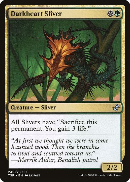 Darkheart Sliver in the group Magic the Gathering / Types / Colors / Multicolors / B, G at Proxyprinters.com (44022)