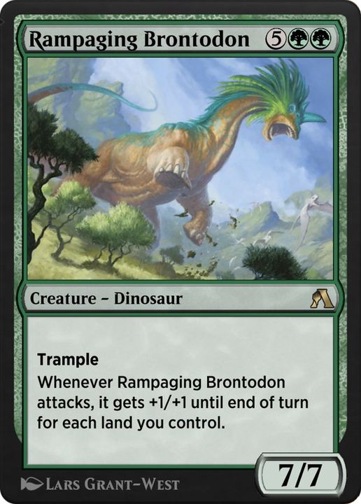 Rampaging Brontodon in the group Magic the Gathering / Sets / Arena Beginner Set at Proxyprinters.com (44276)