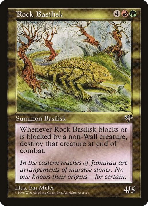 Rock Basilisk in the group Magic the Gathering / Types / Colors / Multicolors / G, R at Proxyprinters.com (44313)