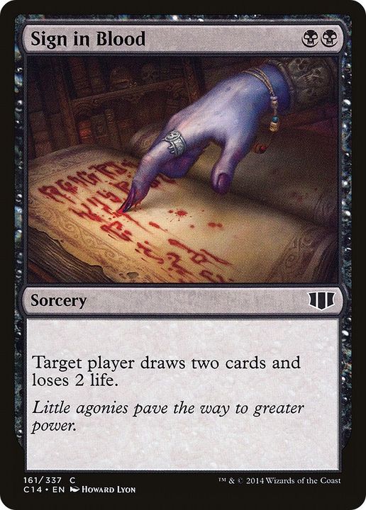 Sign in Blood in the group Magic the Gathering / Types / Colors / Black at Proxyprinters.com (44330)