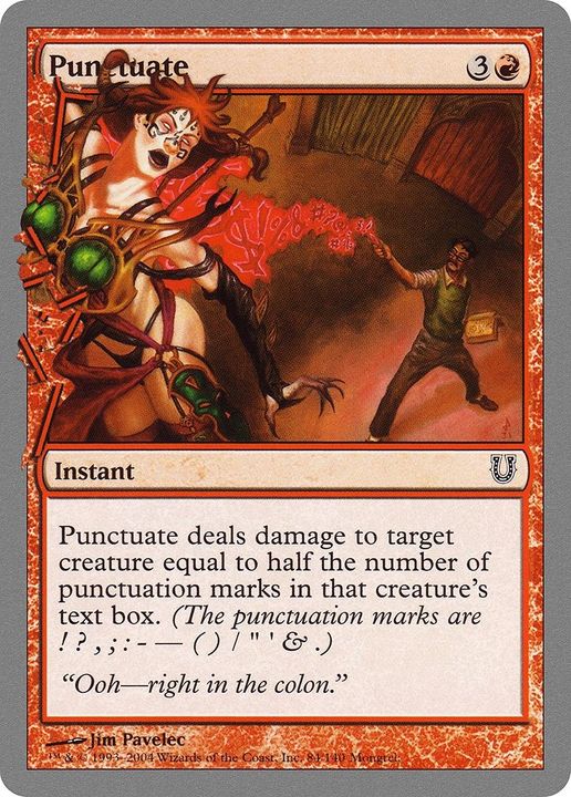 Punctuate in the group Magic the Gathering / Types / Colors / Red at Proxyprinters.com (44361)