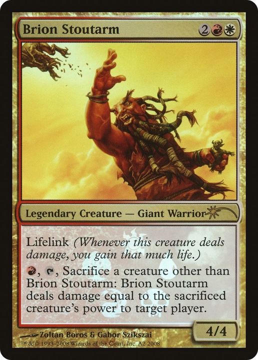 Brion Stoutarm in the group Magic the Gathering / Types / Colors / Multicolors / R, W at Proxyprinters.com (44402)